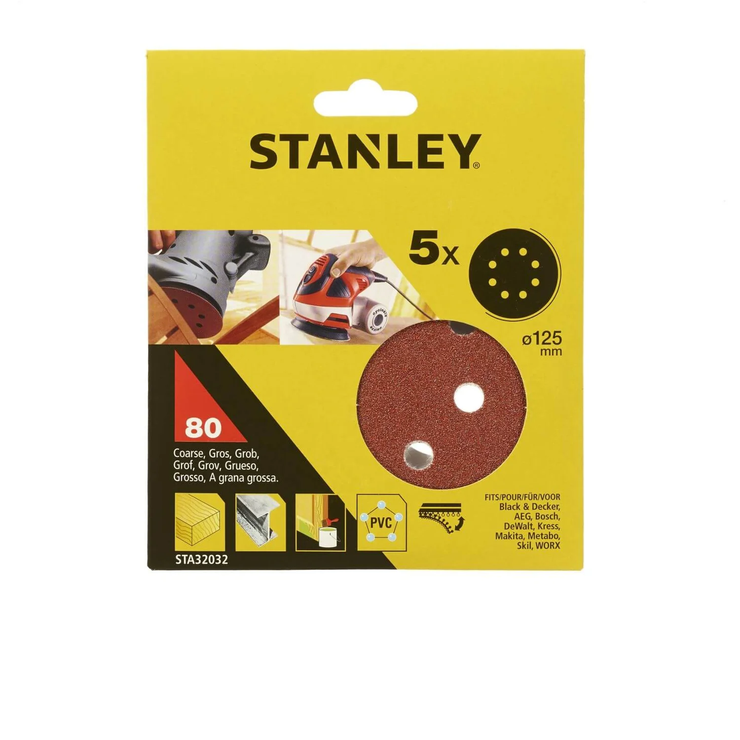 Stanley 125mm ROS Sheets 80G - STA32032-XJ 3 Stanley 125mm ROS Sheets 80G - STA32032-XJ