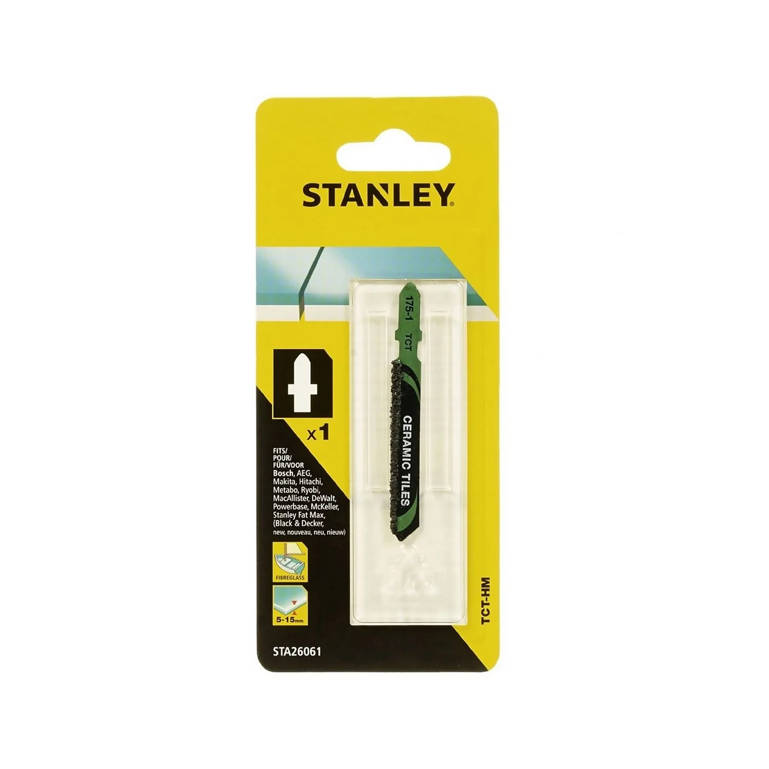 Stanley Jigsaw Blade Tile/Fibreglass - STA26061-XJ 3 Stanley Jigsaw Blade Tile/Fibreglass - STA26061-XJ