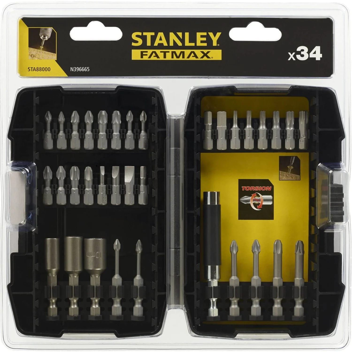 Stanley Fatmax 33Pc Torsion Screwdriver Bit Set - STA88000-XJ 3 Stanley Fatmax 33Pc Torsion Screwdriver Bit Set - STA88000-XJ