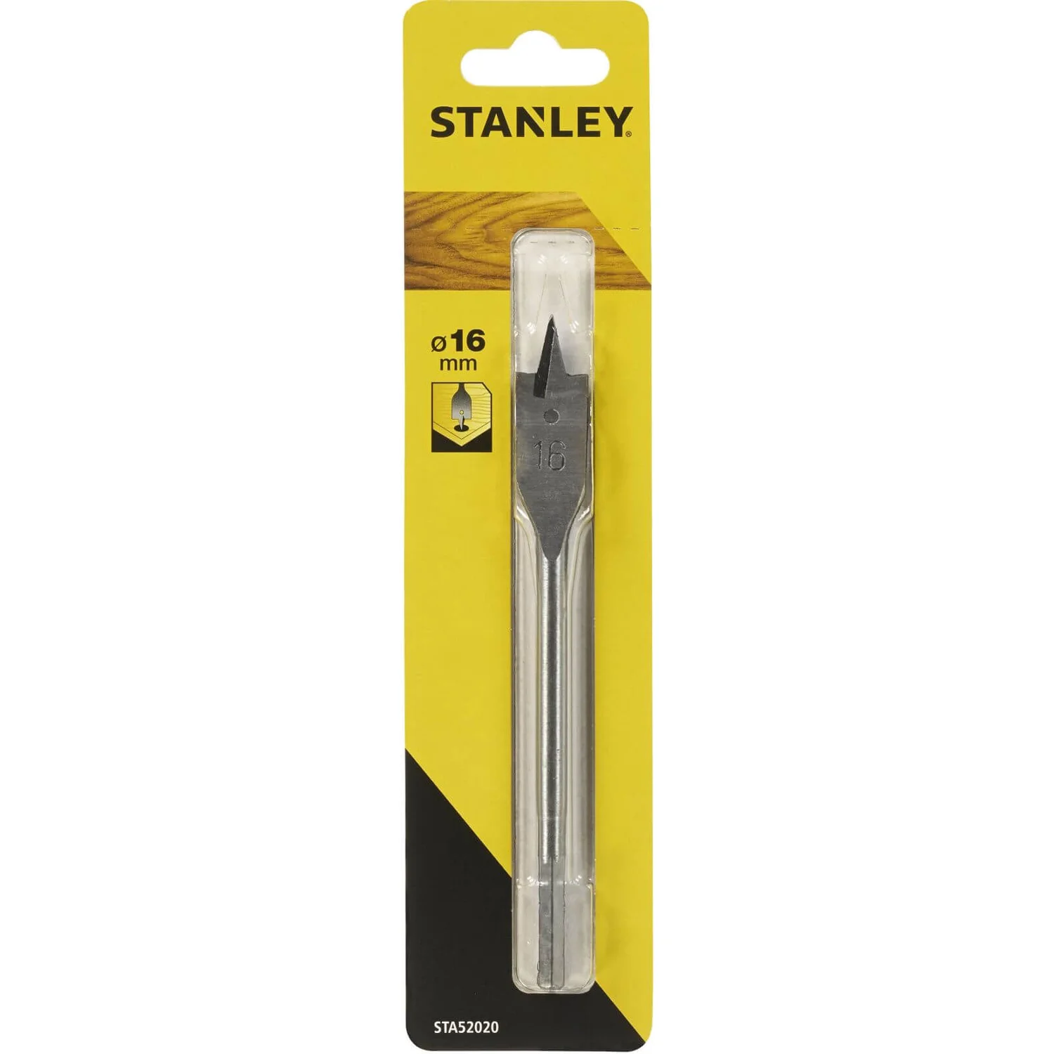 Stanley Flat Wood Drill Bit 16mm - STA52020-QZ 3 Stanley Flat Wood Drill Bit 16mm - STA52020-QZ