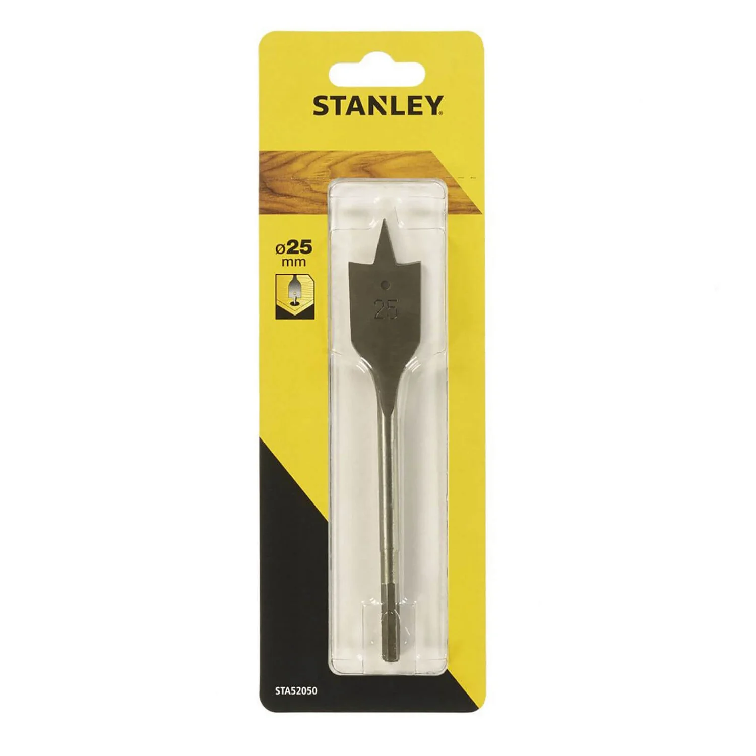 Stanley Flat Wood Drill Bit 25mm - STA52050-QZ 3 Stanley Flat Wood Drill Bit 25mm - STA52050-QZ