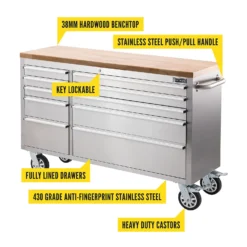 Ultimate 56in 10 Drawer Tool Storage Trolley -Silverlife Store 12813316 2094853923675956