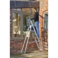 Werner MasterTrade Platform Step Ladder - 6 Tread -Silverlife Store 12824149 1174833203102895