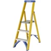 Werner Fibreglass Platform Step Ladder - 3 Tread -Silverlife Store 12824230 1534831907309004