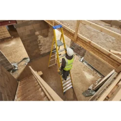 Werner Fibreglass Platform Step Ladder - 12 Tread 20 Werner Fibreglass Platform Step Ladder - 12 Tread -Silverlife Store 12824249 1954833199910073