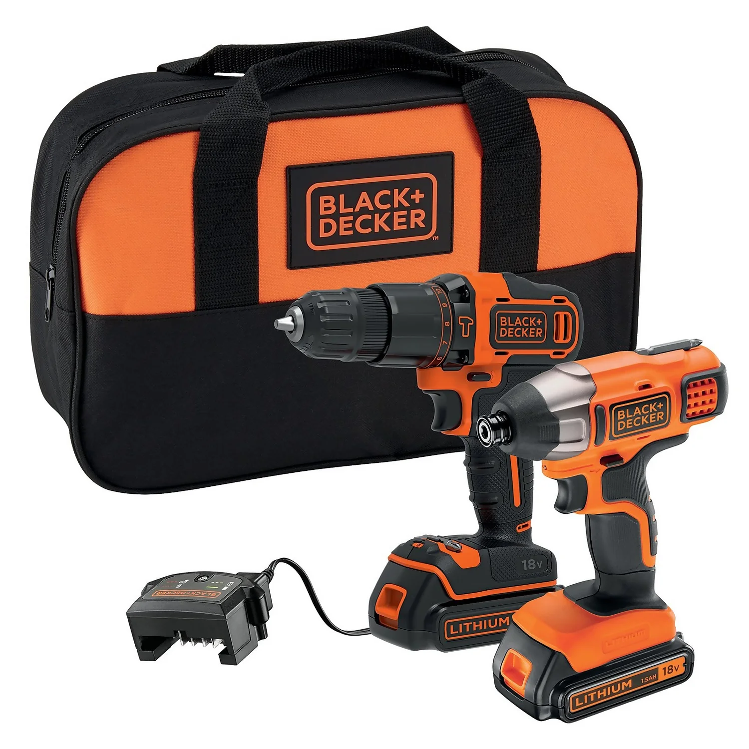 Black & Decker BLACK+DECKER 18V Cordless Combi Drill And Impact Driver (BCK25S2S-GB) 3 Black & Decker BLACK+DECKER 18V Cordless Combi Drill And Impact Driver (BCK25S2S-GB)