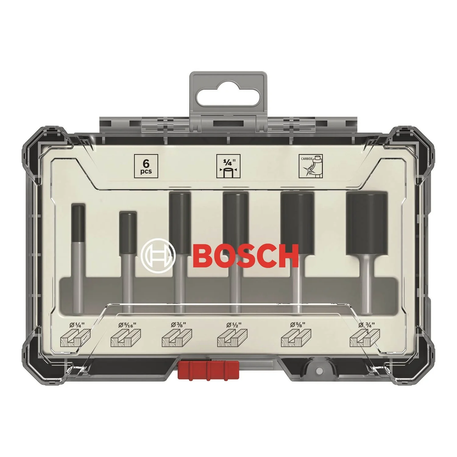 Bosch Router Bit - 6 Piece - Straight 1/4 Shank 3 Bosch Router Bit - 6 Piece - Straight 1/4 Shank