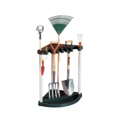 Keter Corner Garden Tool Storage Rack - Black -Silverlife Store 12836302 1284833171386049