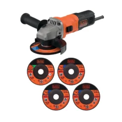 Black & Decker BLACK+DECKER 115mm 710W Corded Angle Grinder With 5 Cutting Discs (BEG010A5-GB) -Silverlife Store 12838248 4364832978578074