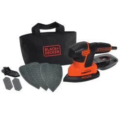 Black & Decker BLACK+DECKER 120W Corded Detail Mouse Sander With 6x Accessories And Storage Bag (KA2000-GB) -Silverlife Store 12838539 1484832961445749