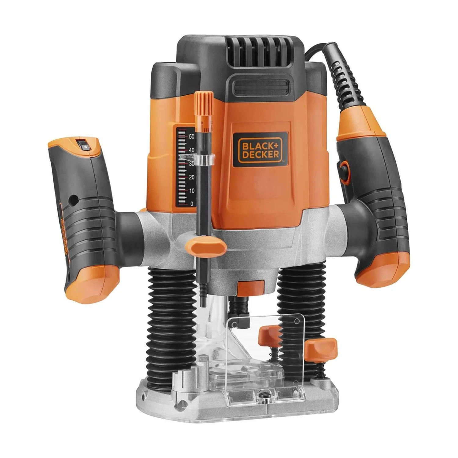 Black & Decker BLACK+DECKER 6.35mm 1200W Corded Plunge Router With Accessories (KW1200EKA-GB) 5 Black & Decker BLACK+DECKER 6.35mm 1200W Corded Plunge Router With Accessories (KW1200EKA-GB) - Image 3