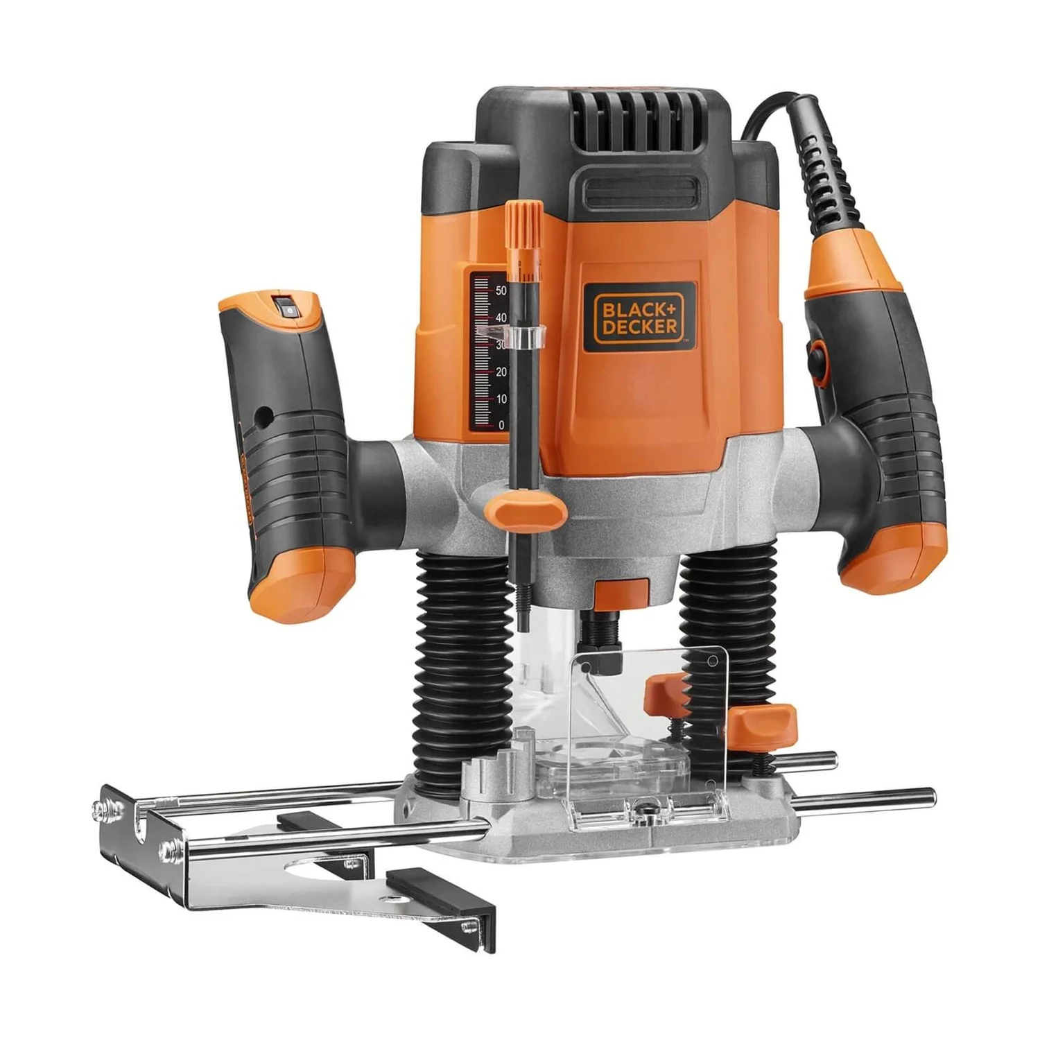 Black & Decker BLACK+DECKER 6.35mm 1200W Corded Plunge Router With Accessories (KW1200EKA-GB) 4 Black & Decker BLACK+DECKER 6.35mm 1200W Corded Plunge Router With Accessories (KW1200EKA-GB) - Image 2
