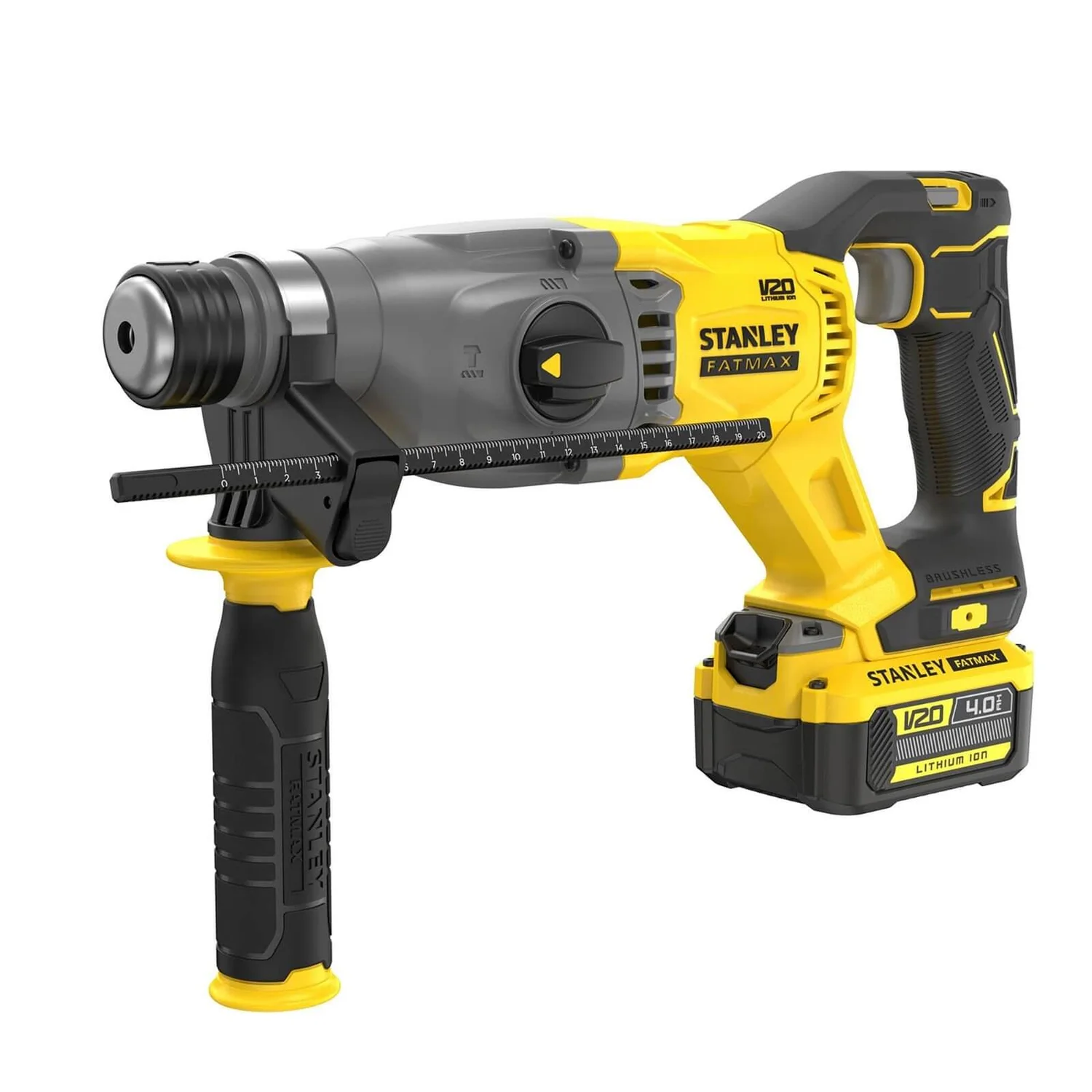 STANLEY FATMAX V20 18V Cordless SDS Plus Hammer Drill With Kit Box (SFMCH900M12-GB) 3 STANLEY FATMAX V20 18V Cordless SDS Plus Hammer Drill With Kit Box (SFMCH900M12-GB)