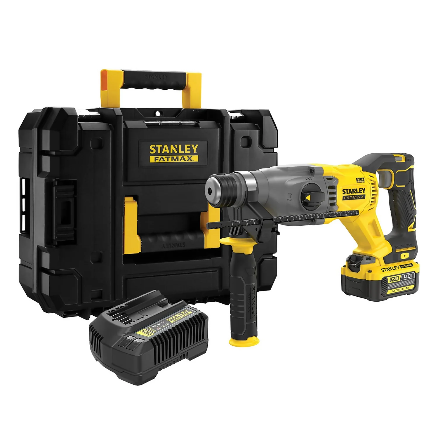 STANLEY FATMAX V20 18V Cordless SDS Plus Hammer Drill With Kit Box (SFMCH900M12-GB) 9 STANLEY FATMAX V20 18V Cordless SDS Plus Hammer Drill With Kit Box (SFMCH900M12-GB) - Image 7