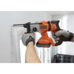 Black & Decker BLACK+DECKER 18V Cordless SDS Plus Hammer Drill With Kit Box (BCD900D1K-GB) -Silverlife Store 12839061 1394866673810833