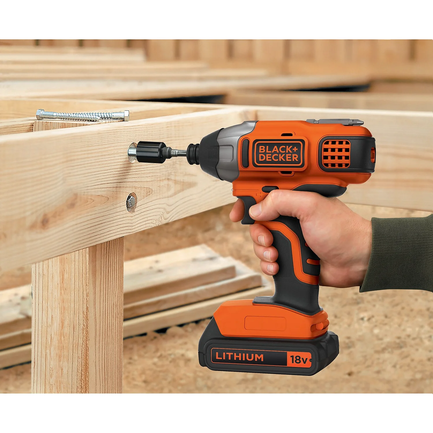 Black & Decker BLACK+DECKER 18V Cordless Impact Driver With Battery And Charger (BDCIM18C1-GB) 6 Black & Decker BLACK+DECKER 18V Cordless Impact Driver With Battery And Charger (BDCIM18C1-GB) - Image 4