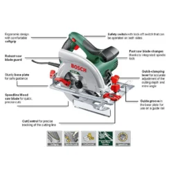 Bosch PKS 55 Electric 1200W Circular Saw -Silverlife Store 12841670 1754833220307367