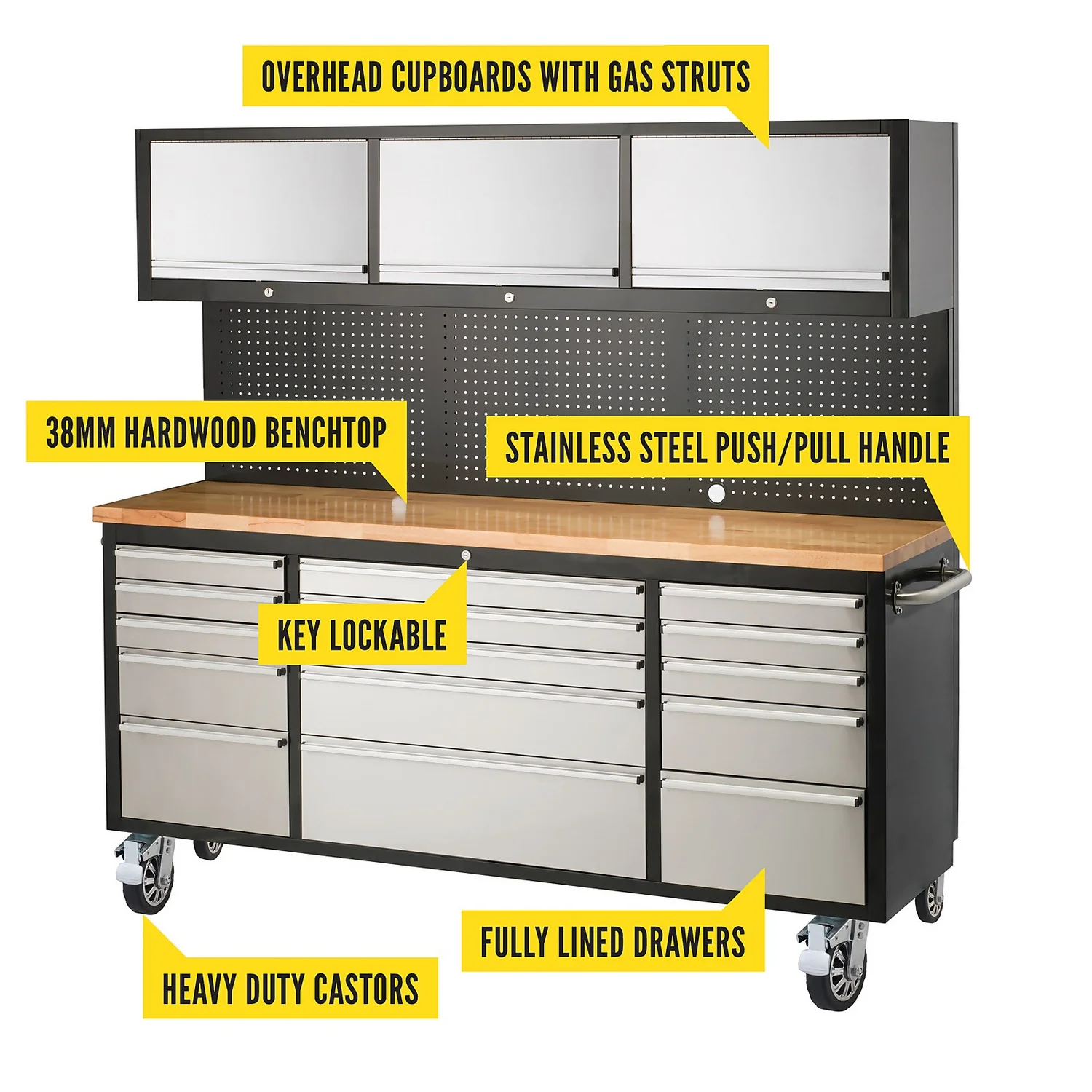 Ultimate Storage 72in Garage Workstation Tool Trolley 4 Ultimate Storage 72in Garage Workstation Tool Trolley - Image 2