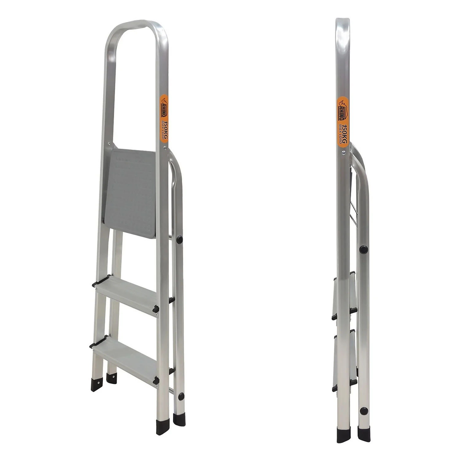 Rhino Lightweight Aluminium Step Ladder - 3 Tread 8 Rhino Lightweight Aluminium Step Ladder - 3 Tread - Image 6