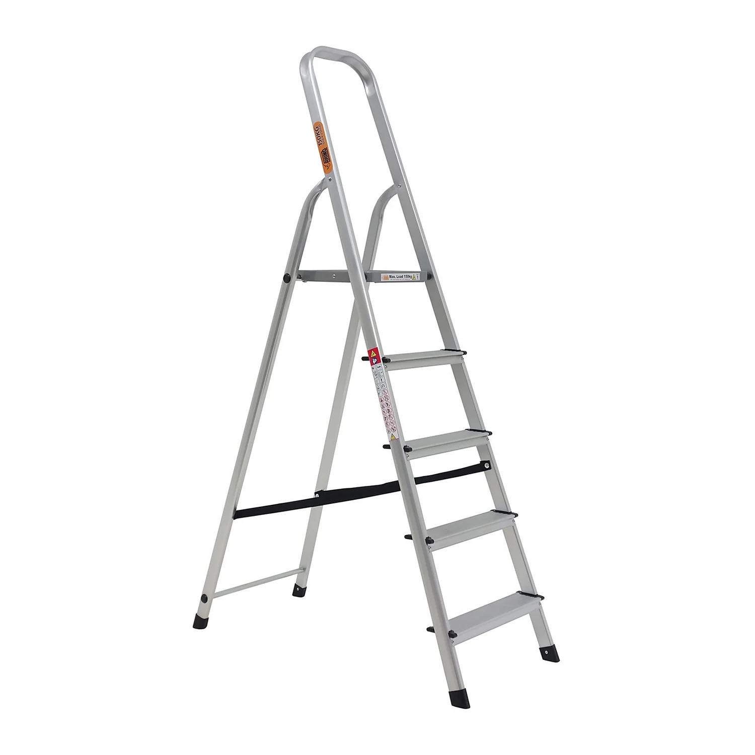 Rhino Lightweight Aluminium Step Ladder - 5 Tread 3 Rhino Lightweight Aluminium Step Ladder - 5 Tread