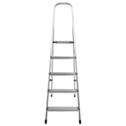 Rhino Lightweight Aluminium Step Ladder - 5 Tread 10 Rhino Lightweight Aluminium Step Ladder - 5 Tread -Silverlife Store 12889758 5724860593161938
