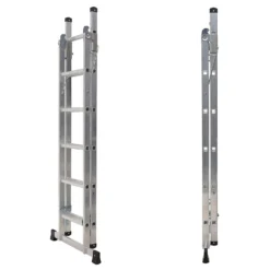 Rhino 3 In 1 Aluminium Combination Ladder -Silverlife Store 12889762 7614860592942086