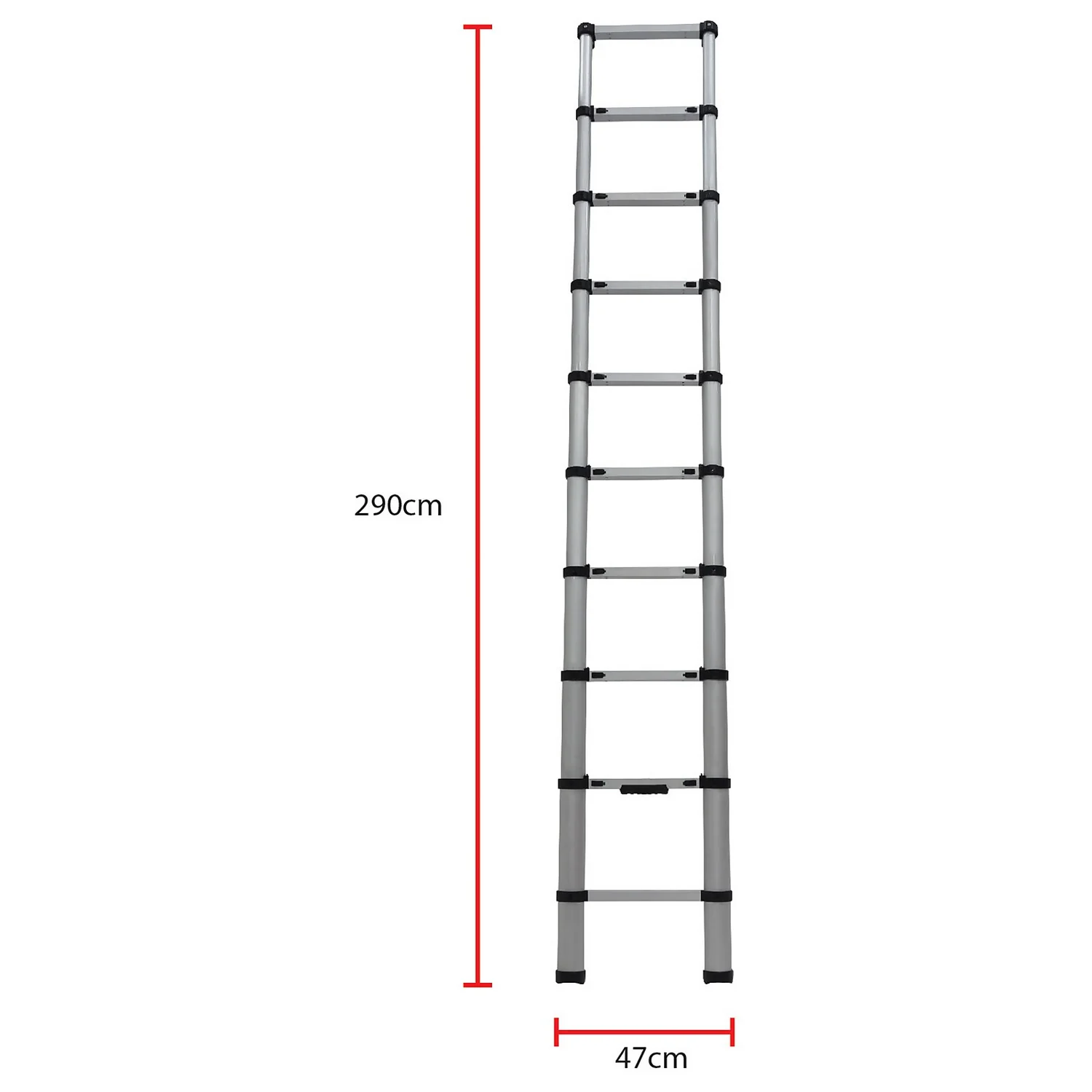Rhino 2.9m Telescopic Extension Ladder 4 Rhino 2.9m Telescopic Extension Ladder - Image 2