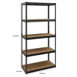 Handy 5 MDF Shelf Storage Unit 200kg - 900 X 1830 X 400mm -Silverlife Store 12889880 1504960142296380