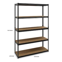 Handy 5 MDF Shelf Storage Unit 200kg - 1200 X 1830 X 400mm -Silverlife Store 12889883 1744960142310303