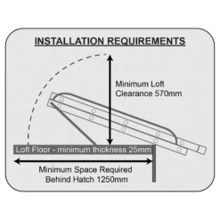 Rhino 2 Section Loft Ladder With Handrail -Silverlife Store 12889948 1854860593478480