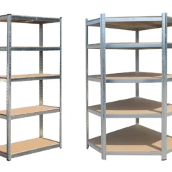 Hilka 175kg 5 Tier Corner Boltless Shelving System -Silverlife Store 12892526 9694864755824049