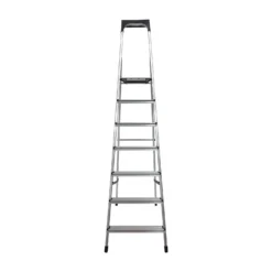 Rhino Lightweight Aluminium Step Ladder With Tool Tray - 7 Tread -Silverlife Store 12940813 2864917417719256