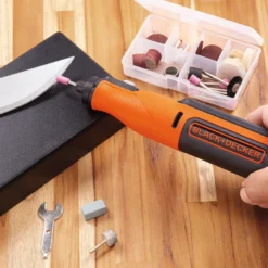 Black & Decker BLACK+DECKER 7.2V Cordless Li-ion Rotary Tool With 52 Accessories (BCRT81K-XJ) -Silverlife Store 13034650 9884864769695578