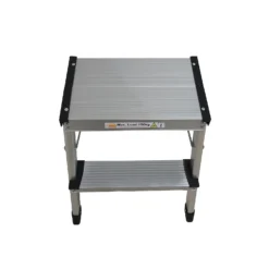 Rhino 2 Step Double Side Aluminium Ladder -Silverlife Store 13196304 1464922606420040