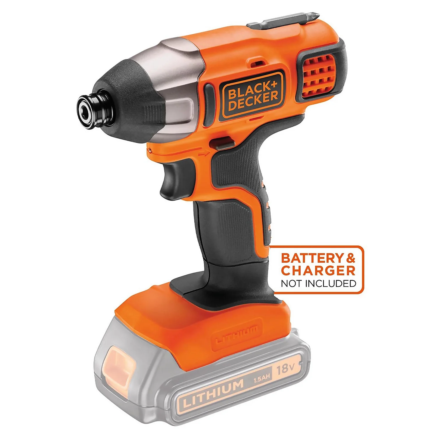 Black & Decker BLACK+DECKER 18V Cordless Impact Driver With Screwdriver Bit (no Battery Included) (BDCIM18N-XJ) 7 Black & Decker BLACK+DECKER 18V Cordless Impact Driver With Screwdriver Bit (no Battery Included) (BDCIM18N-XJ) - Image 5