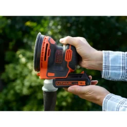 Black & Decker BLACK+DECKER 18V Cordless Random Orbital Sander With Sanding Sheet – Bare Unit (BDCROS18N-XJ) -Silverlife Store 13623746 1584948298633181