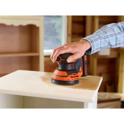 Black & Decker BLACK+DECKER 18V Cordless Random Orbital Sander With Sanding Sheet – Bare Unit (BDCROS18N-XJ) -Silverlife Store 13623746 3984948298889600