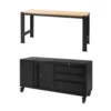 Pinnacle Matte Black Mobile Garage Storage Trolley And Heavy Duty Garage Workbench 2 Pinnacle Matte Black Mobile Garage Storage Trolley And Heavy Duty Garage Workbench -Silverlife Store 13807308 1434965593627142