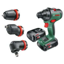 Bosch AdvancedDrill 18 With 2 X 2.5 Ah Batteries, Charger & 3 Attachment Set