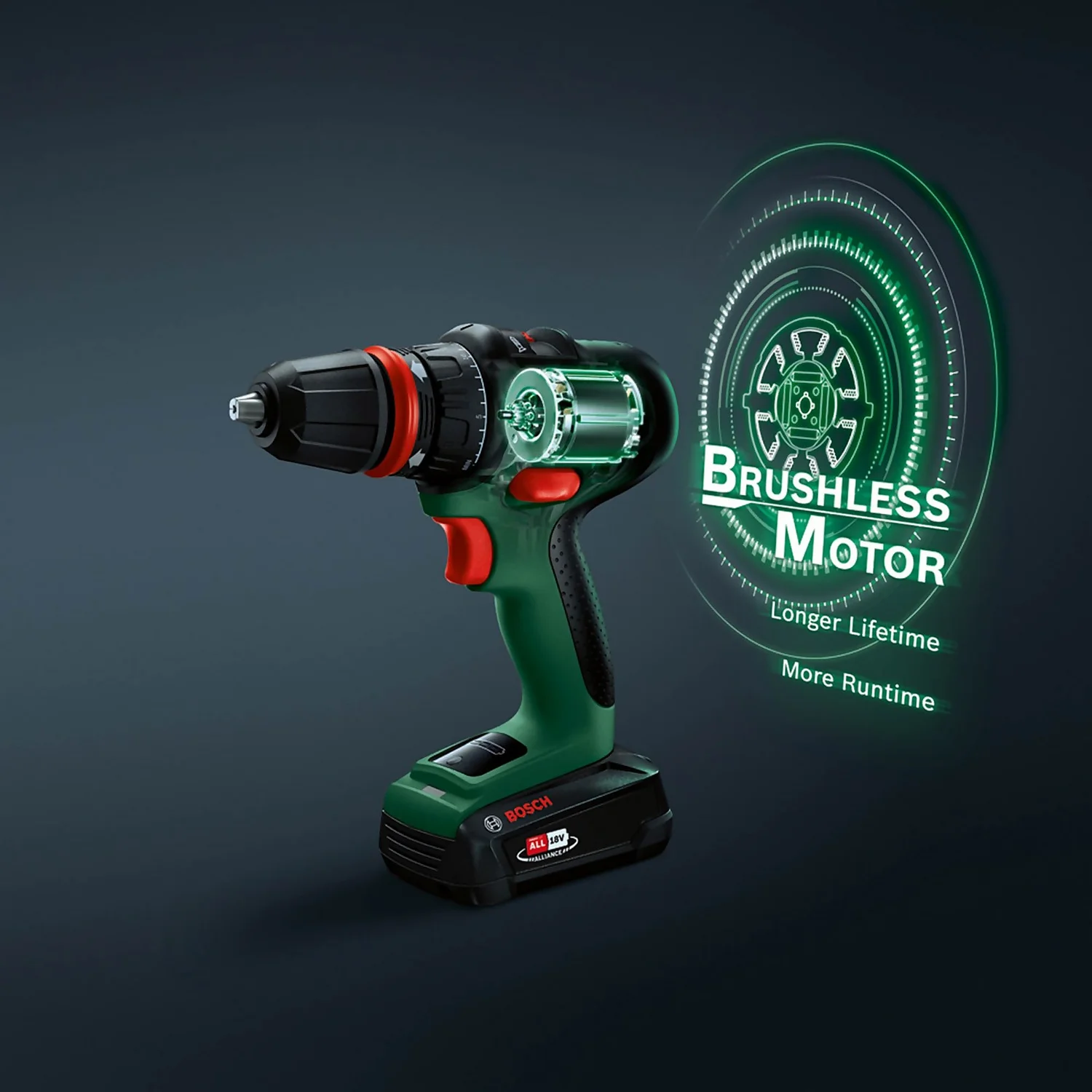 Bosch AdvancedDrill 18 With 2 X 2.5 Ah Batteries, Charger & 3 Attachment Set 5 Bosch AdvancedDrill 18 With 2 X 2.5 Ah Batteries, Charger & 3 Attachment Set - Image 3