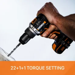 Worx WX352 20v Cordless Brushless Combi Drill With X2 2.0Ah Batteries -Silverlife Store 14229055 7435019849634419