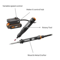 Worx WX988 20v 2.0Ah MAKERX Cordless Rotary Tool & Soldering Iron -Silverlife Store 14229065 2035019849263985